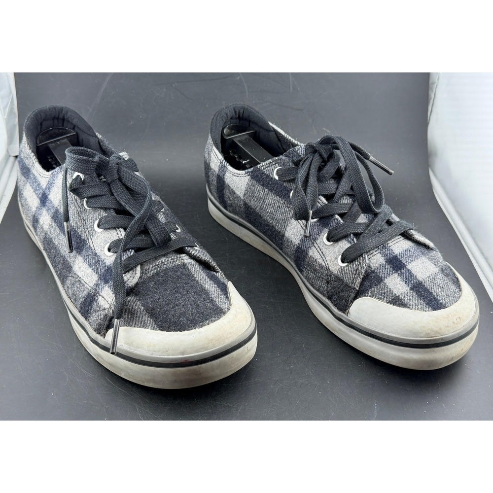 Keen Coronado-Wool Plaid Low Top Sneakers, Grey Black, 1021926, Womens 8.5